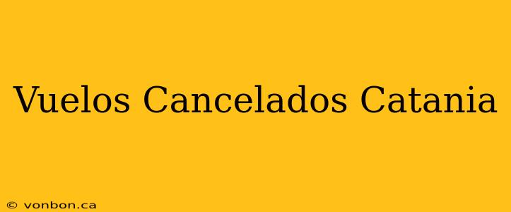 Vuelos Cancelados Catania