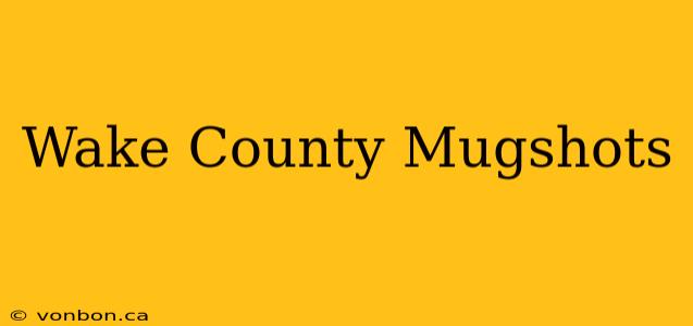 Wake County Mugshots