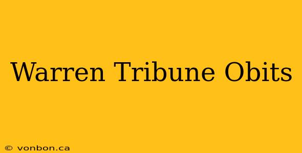 Warren Tribune Obits