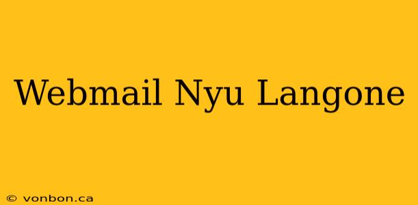 Webmail Nyu Langone