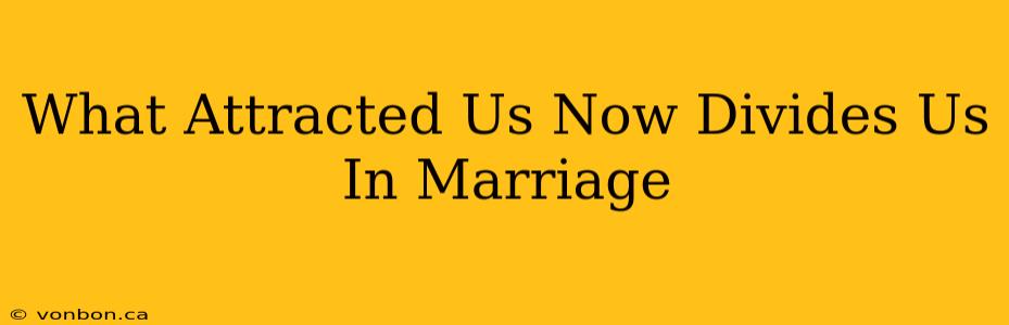 What Attracted Us Now Divides Us In Marriage