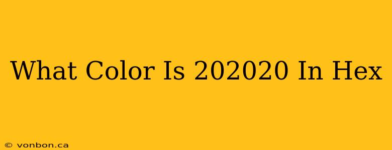 What Color Is 202020 In Hex