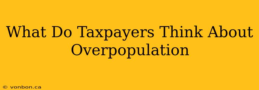 What Do Taxpayers Think About Overpopulation