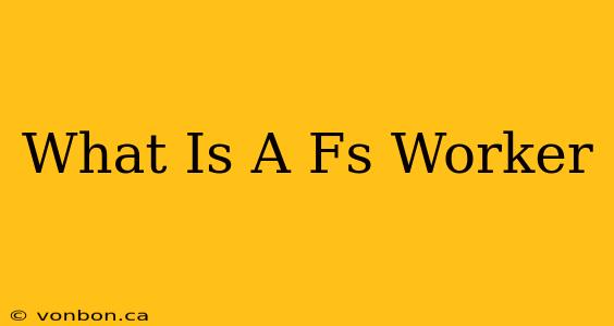 What Is A Fs Worker