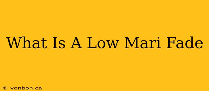 What Is A Low Mari Fade