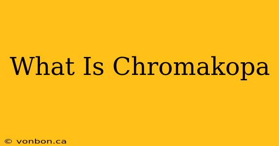 What Is Chromakopa