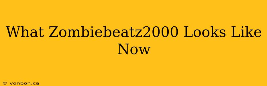 What Zombiebeatz2000 Looks Like Now