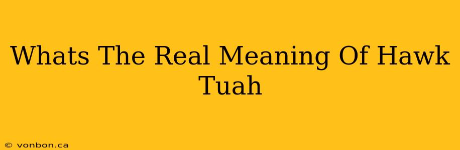 Whats The Real Meaning Of Hawk Tuah