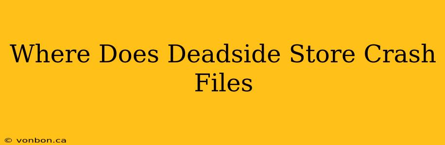 Where Does Deadside Store Crash Files