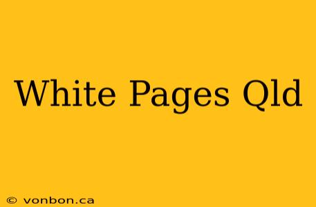 White Pages Qld