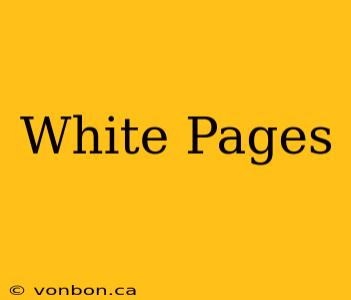 White Pages