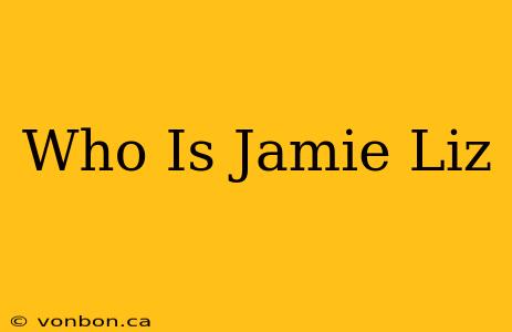 Who Is Jamie Liz