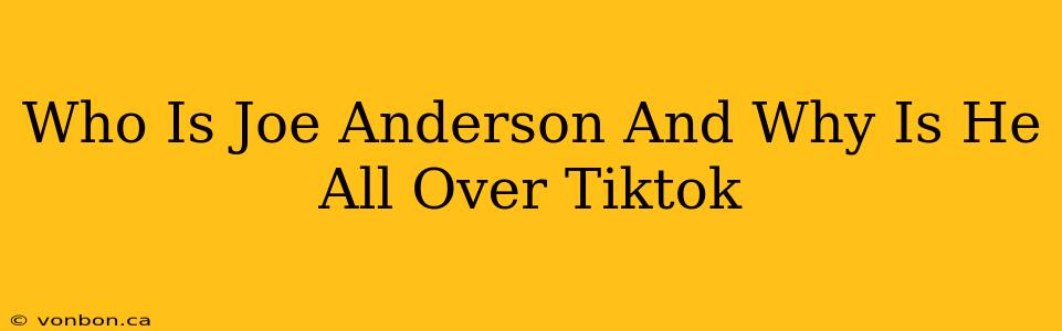 Who Is Joe Anderson And Why Is He All Over Tiktok