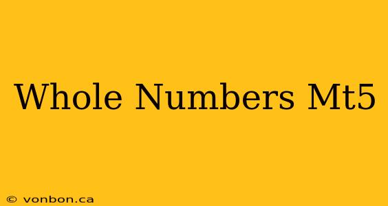 Whole Numbers Mt5