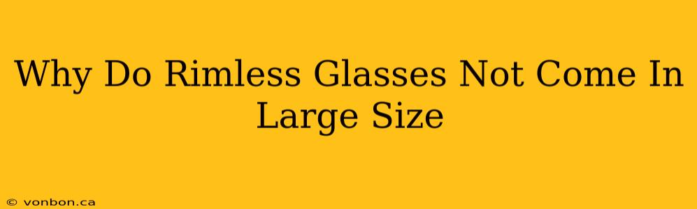 Why Do Rimless Glasses Not Come In Large Size