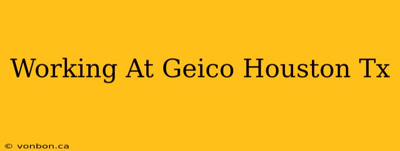 Working At Geico Houston Tx