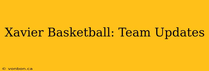 Xavier Basketball: Team Updates