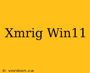 Xmrig Win11