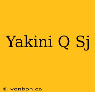 Yakini Q Sj