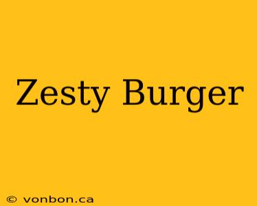 Zesty Burger