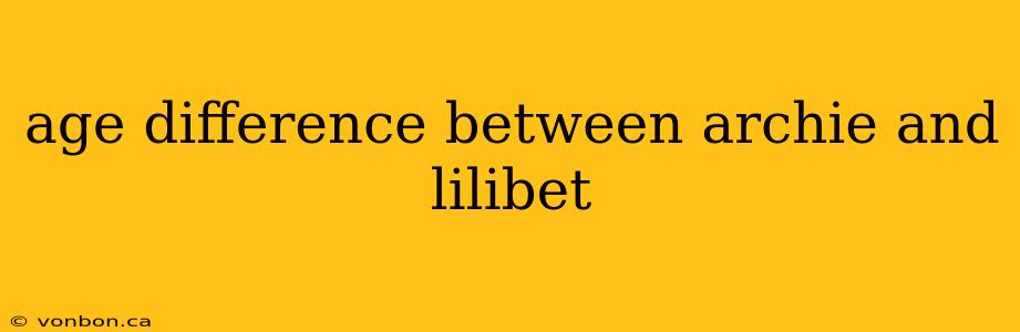 age difference between archie and lilibet