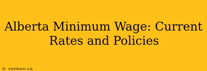 Alberta Minimum Wage: Current Rates and Policies