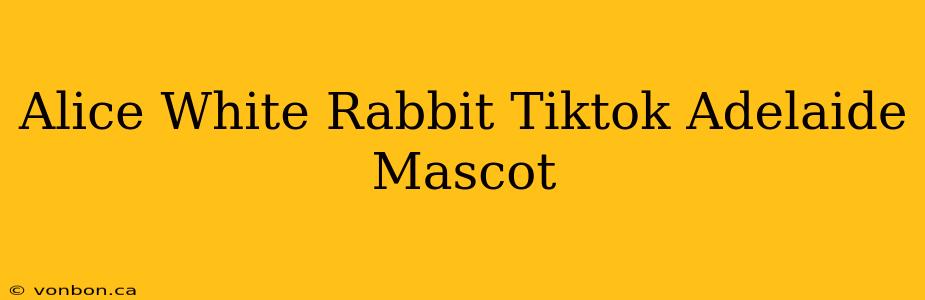 Alice White Rabbit Tiktok Adelaide Mascot