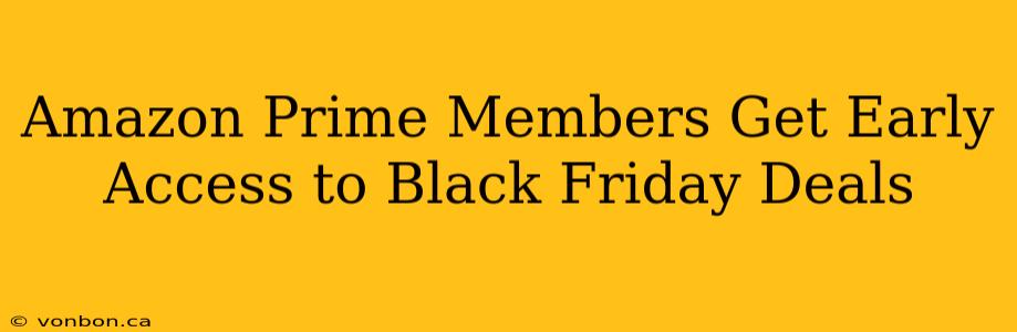 Amazon Prime Members Get Early Access to Black Friday Deals