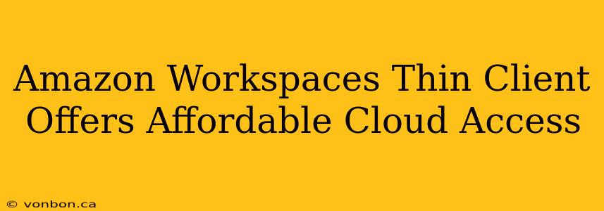 Amazon Workspaces Thin Client Offers Affordable Cloud Access