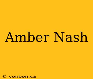 Amber Nash