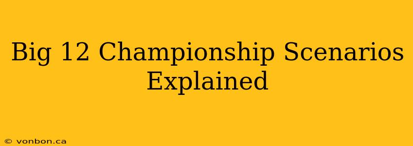 Big 12 Championship Scenarios Explained