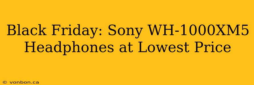 Black Friday: Sony WH-1000XM5 Headphones at Lowest Price