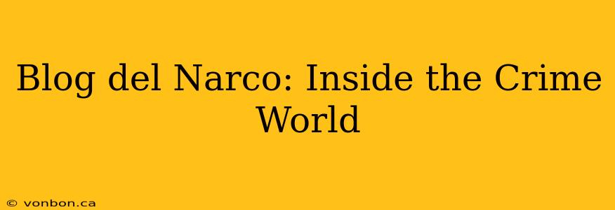 Blog del Narco: Inside the Crime World