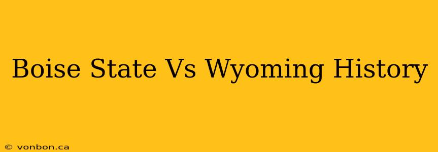 Boise State Vs Wyoming History