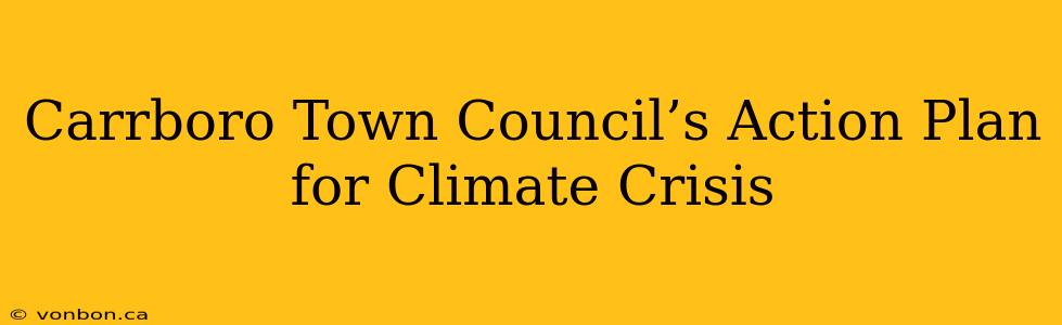 Carrboro Town Council’s Action Plan for Climate Crisis