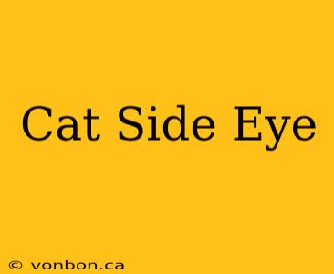 Cat Side Eye