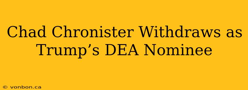 Chad Chronister Withdraws as Trump’s DEA Nominee