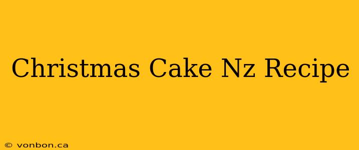 Christmas Cake Nz Recipe