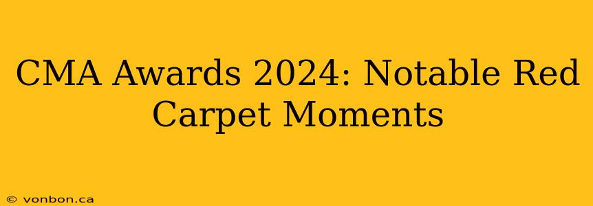 CMA Awards 2024: Notable Red Carpet Moments