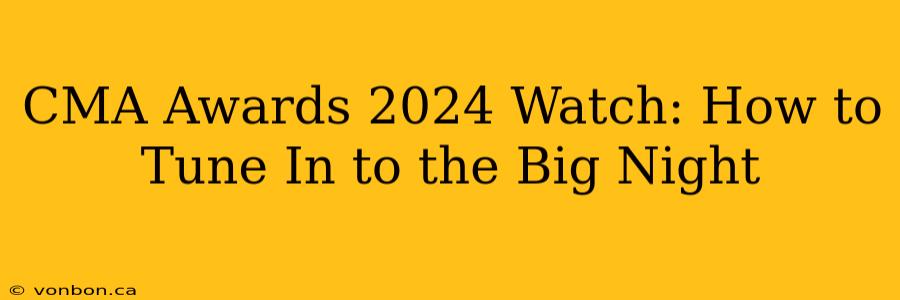 CMA Awards 2024 Watch: How to Tune In to the Big Night