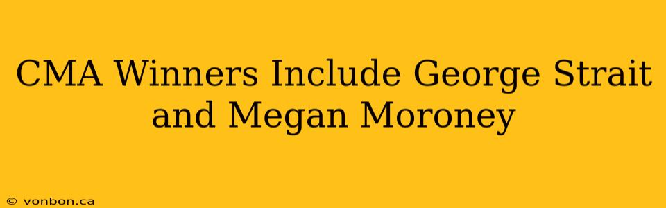 CMA Winners Include George Strait and Megan Moroney