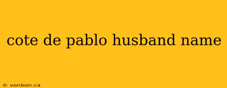 cote de pablo husband name