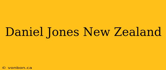 Daniel Jones New Zealand