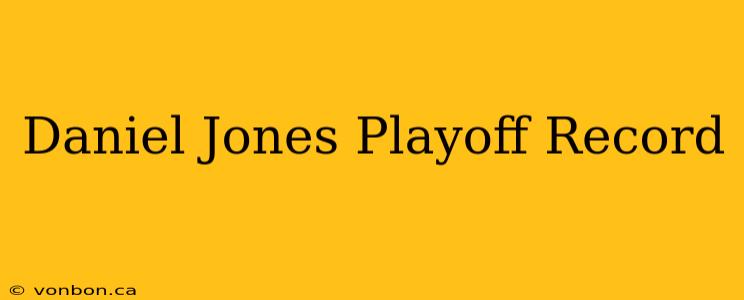 Daniel Jones Playoff Record