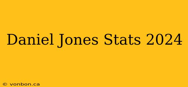 Daniel Jones Stats 2024