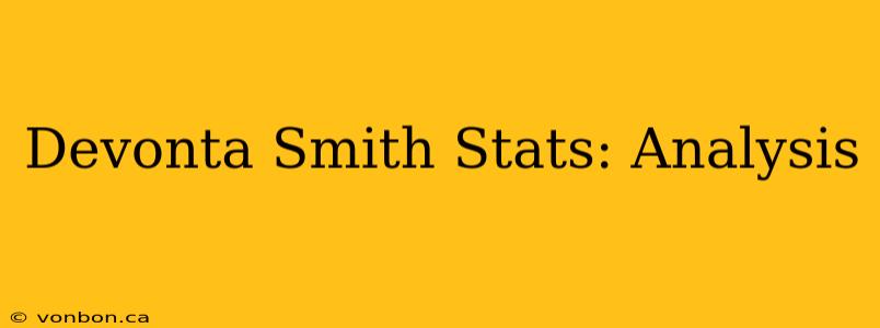 Devonta Smith Stats: Analysis