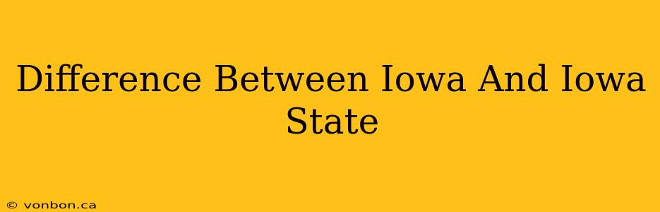 Difference Between Iowa And Iowa State