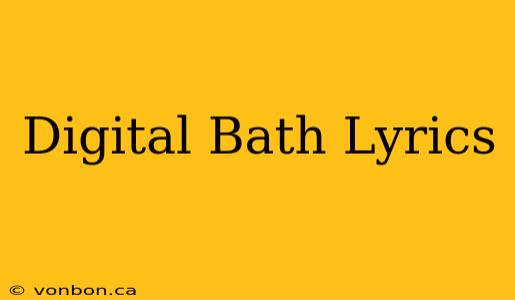 Digital Bath Lyrics