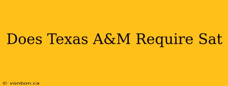 Does Texas A&M Require Sat