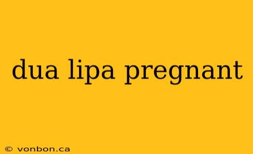 dua lipa pregnant